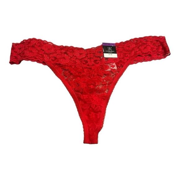 1 INC Lace Thongs XXL Red - Picture 1 of 3